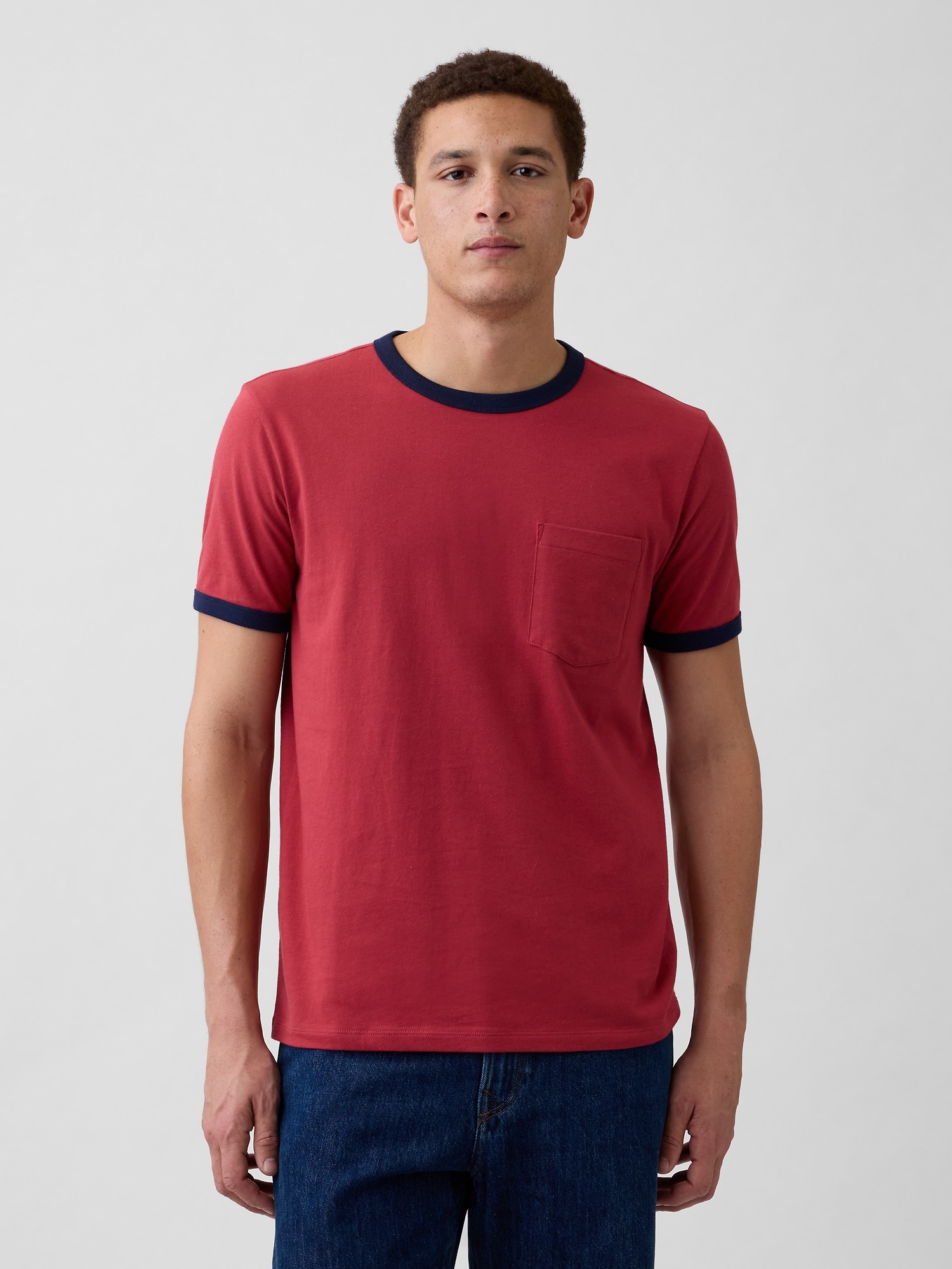 Everyday Soft Ringer Pocket T-Shirt