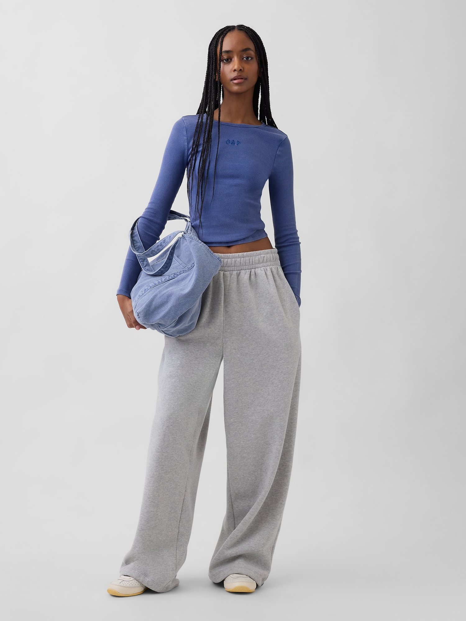 リブ クロップド GAPロゴTシャツ-1