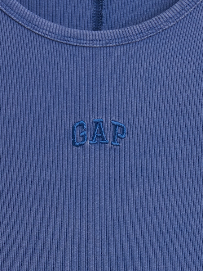 リブ クロップド GAPロゴTシャツ-4