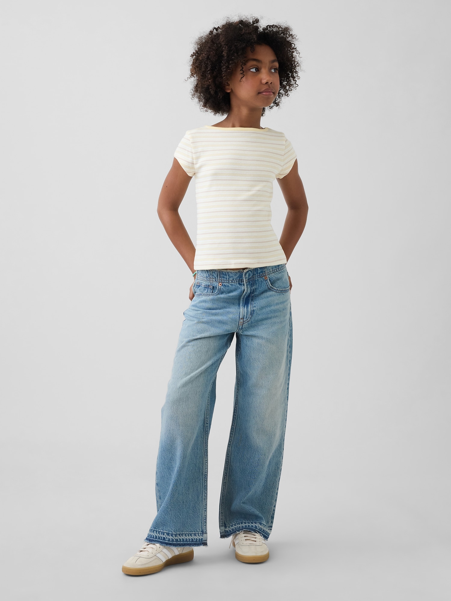 Kids Low Rise Stride Wide-Leg Jeans