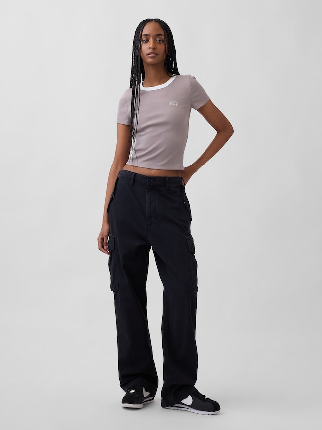 リブ GAPロゴ チビTシャツ-1