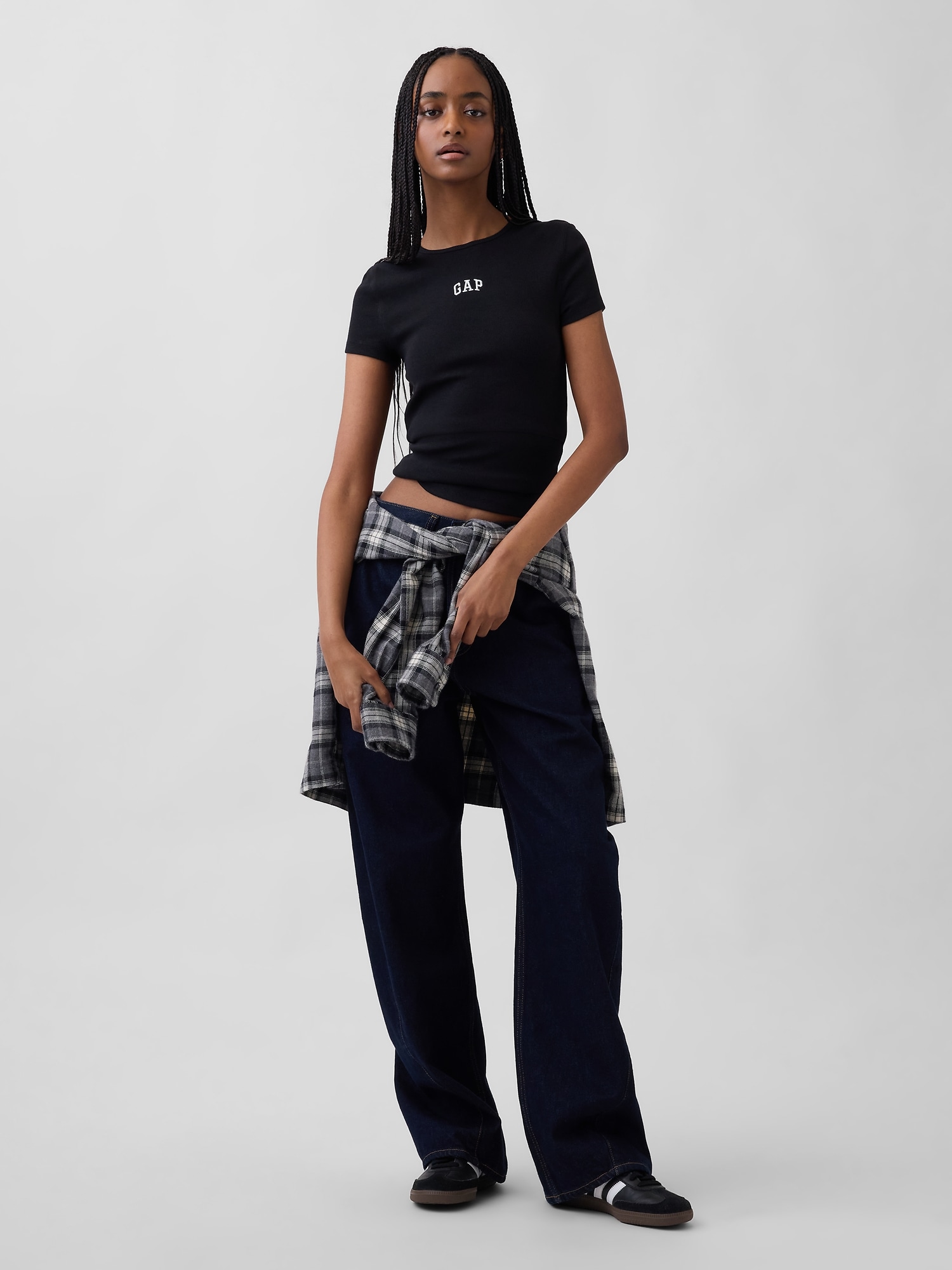 モダン リブ GAPロゴTシャツ-1