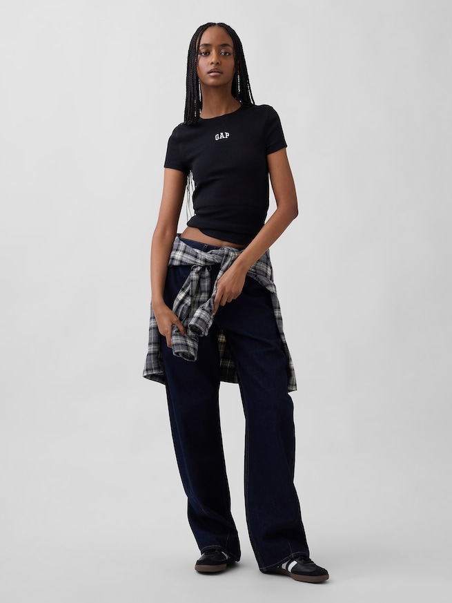 モダン リブ GAPロゴTシャツ-1