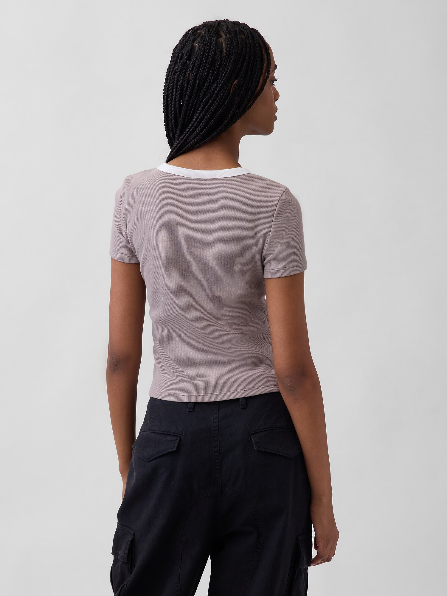 リブ GAPロゴ チビTシャツ-2