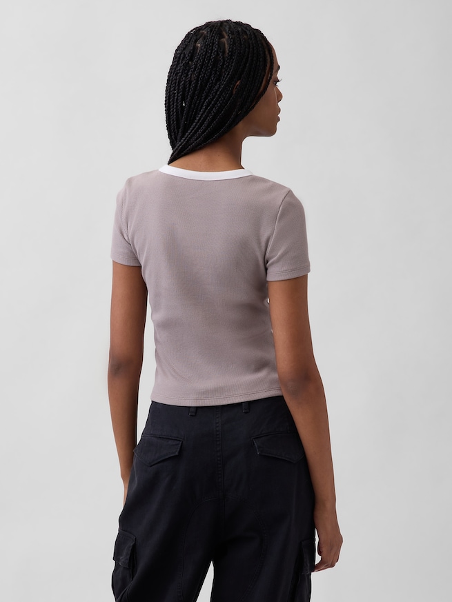 リブ GAPロゴ チビTシャツ-2