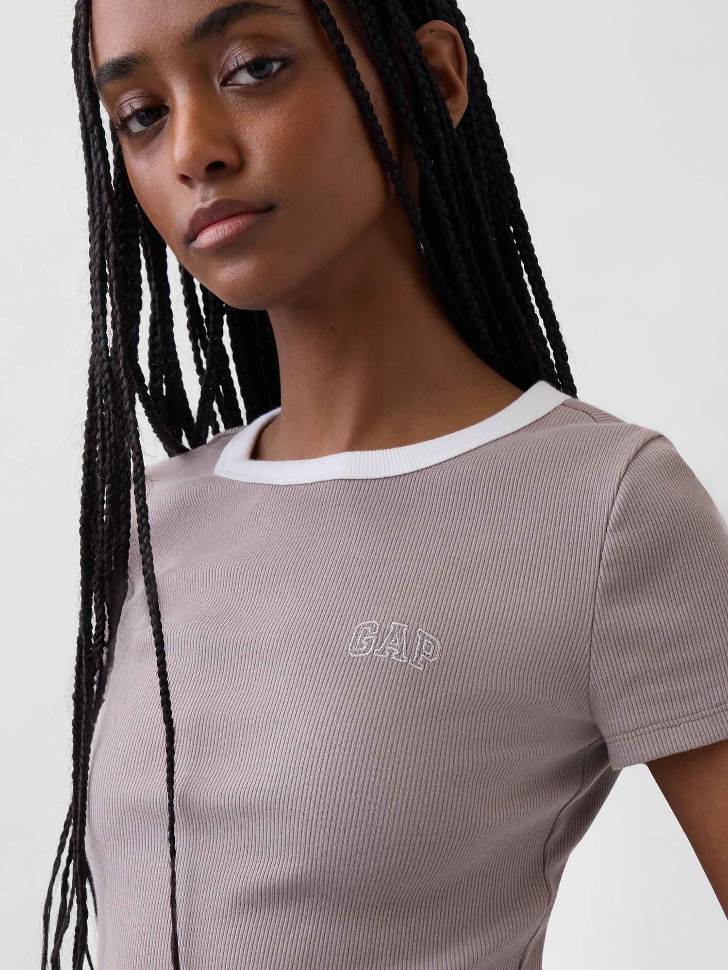 リブ GAPロゴ チビTシャツ-3