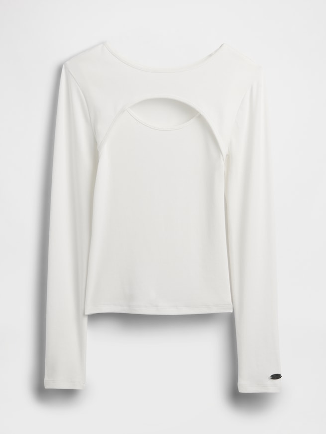 モダン カットアウトTシャツ-5