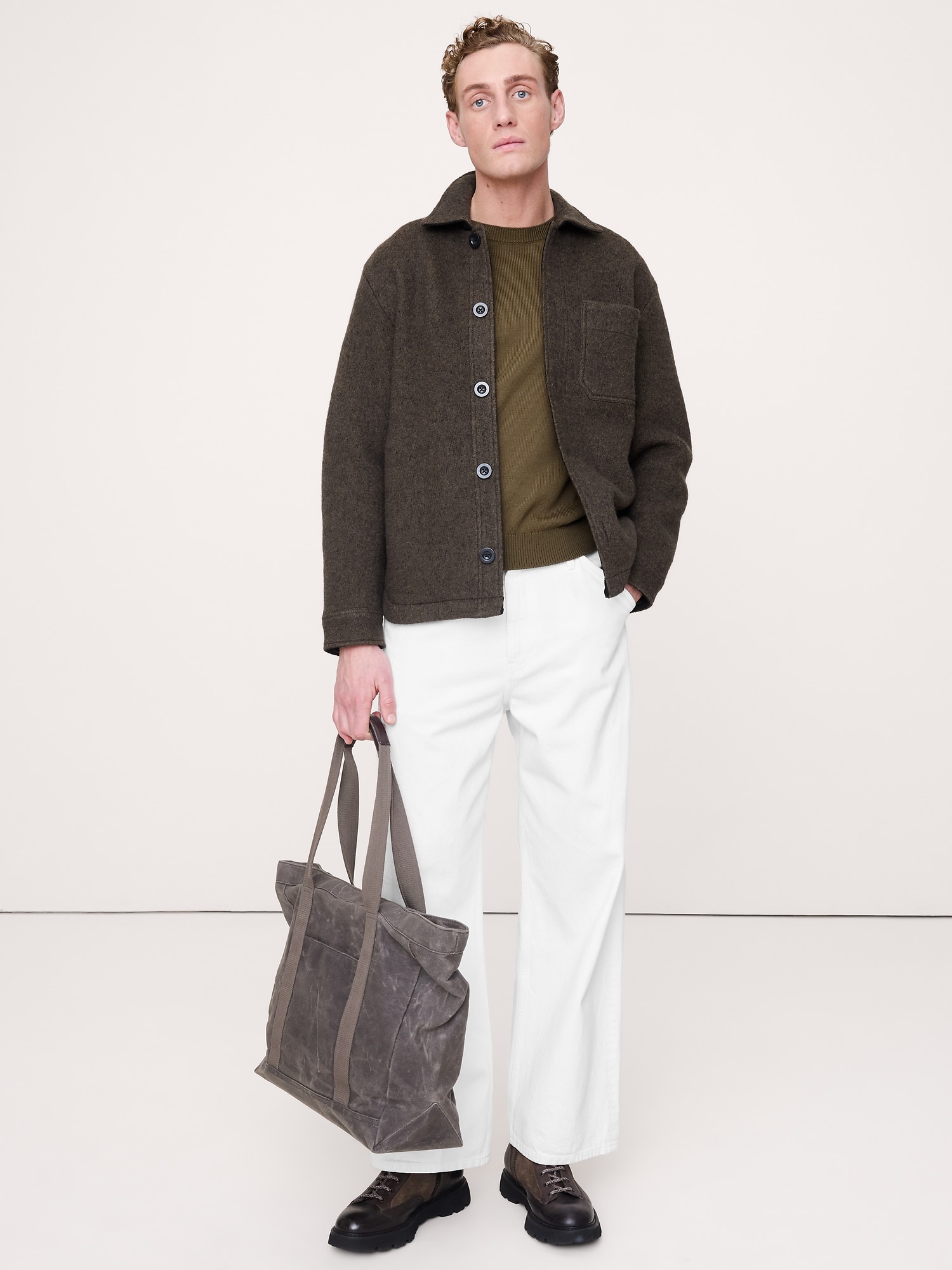 コットン クルーネック セーター-3