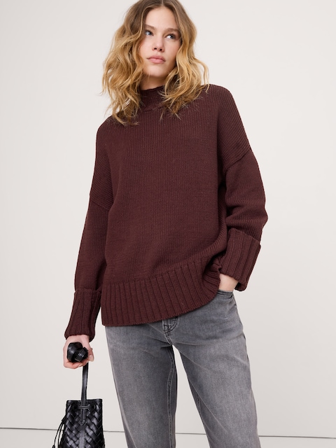 Chunky Cotton Tunic Sweater