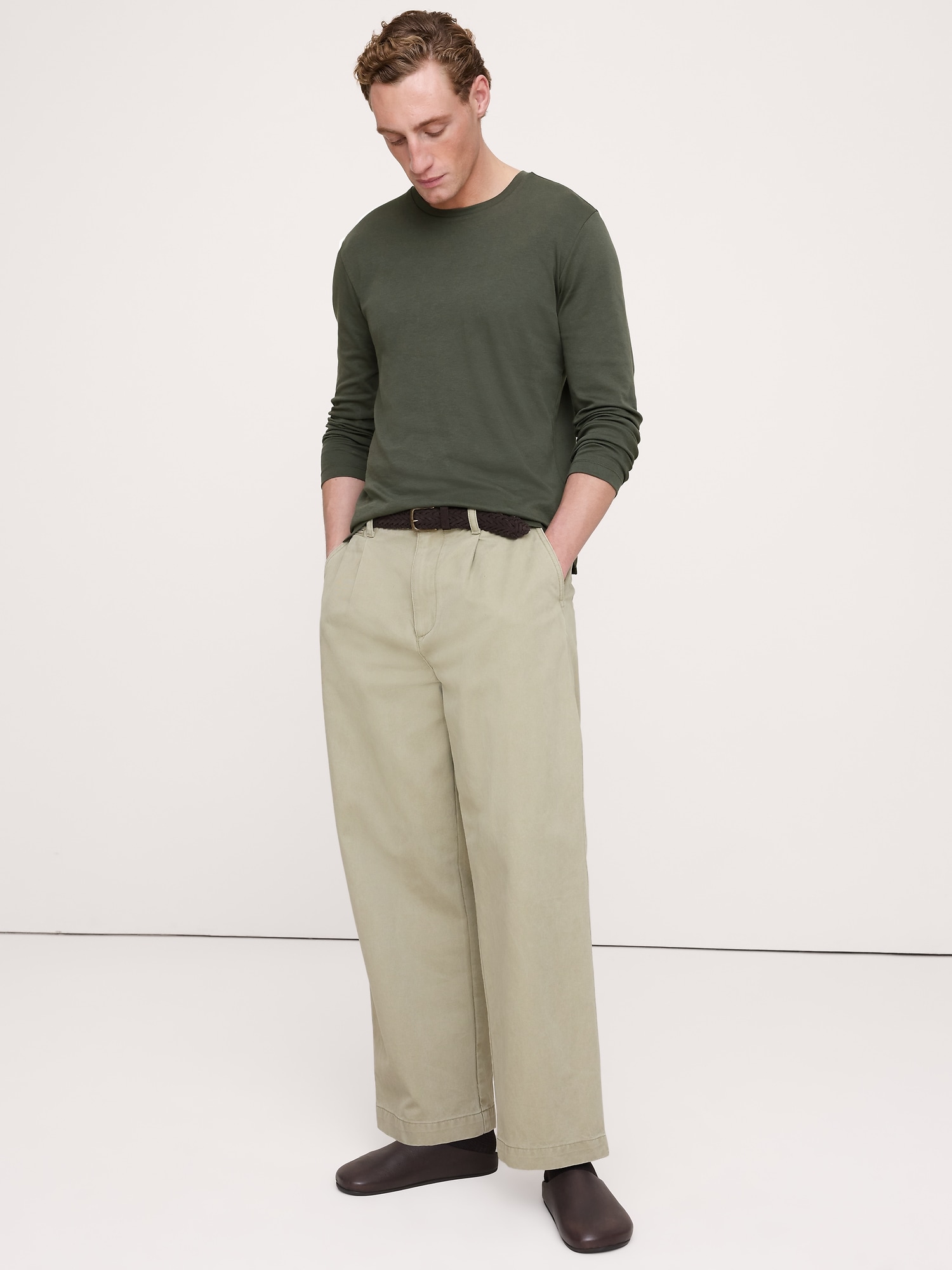 T-SHIRT À MANCHES LONGUES EN TISSU LUXUEUX