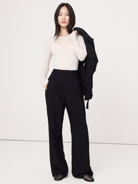 PANTALON UTILITAIRE À JAMBE LARGE CLASSIQUE