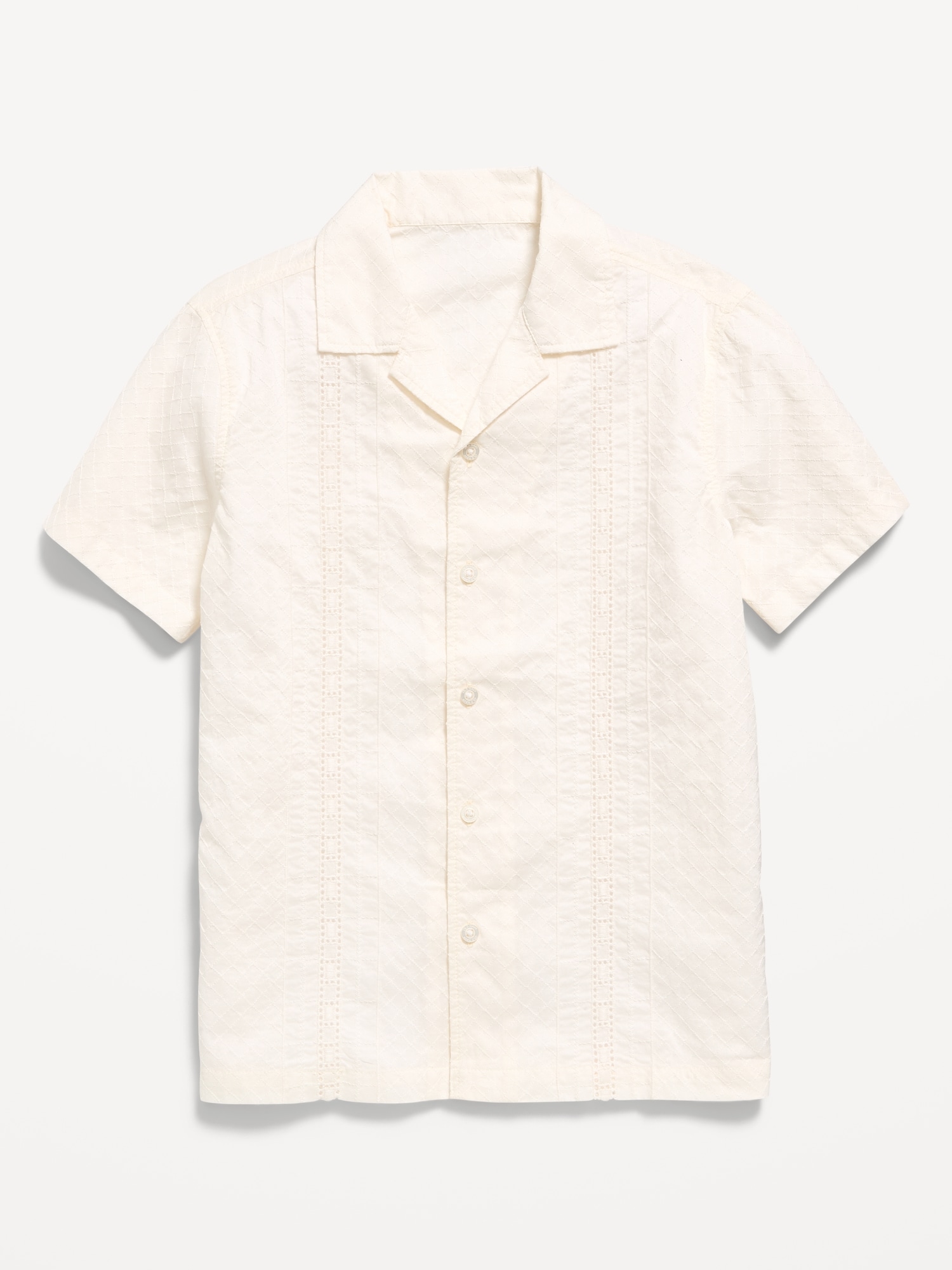 CHEMISE À BRODERIE ANGLAISE À MANCHES COURTES POUR GARÇON
