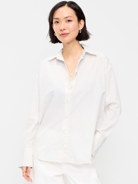 Tie-Back Button-Down Shirt