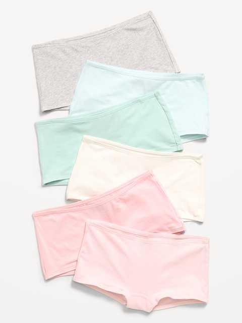 Boyshorts Underwear 6-Pack for Girls