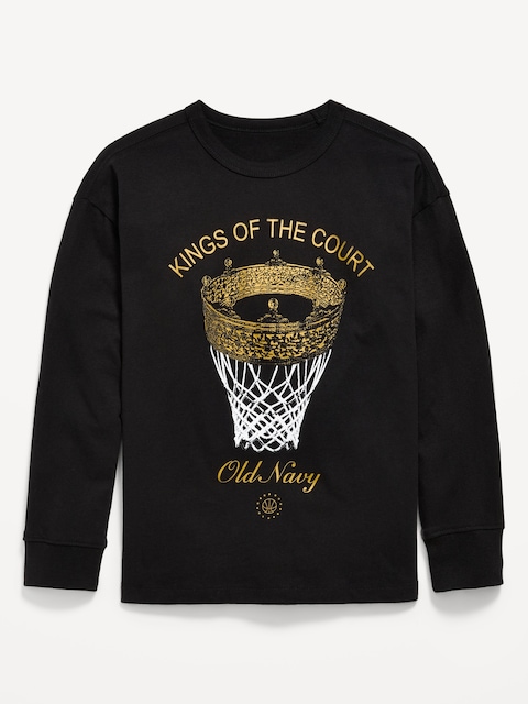 T-SHIRT SURDIMENSIONNÉ À IMPRIMÉ À MANCHES LONGUES POUR GARÇON