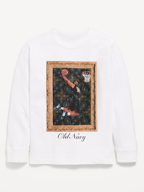 T-SHIRT SURDIMENSIONNÉ À IMPRIMÉ À MANCHES LONGUES POUR GARÇON