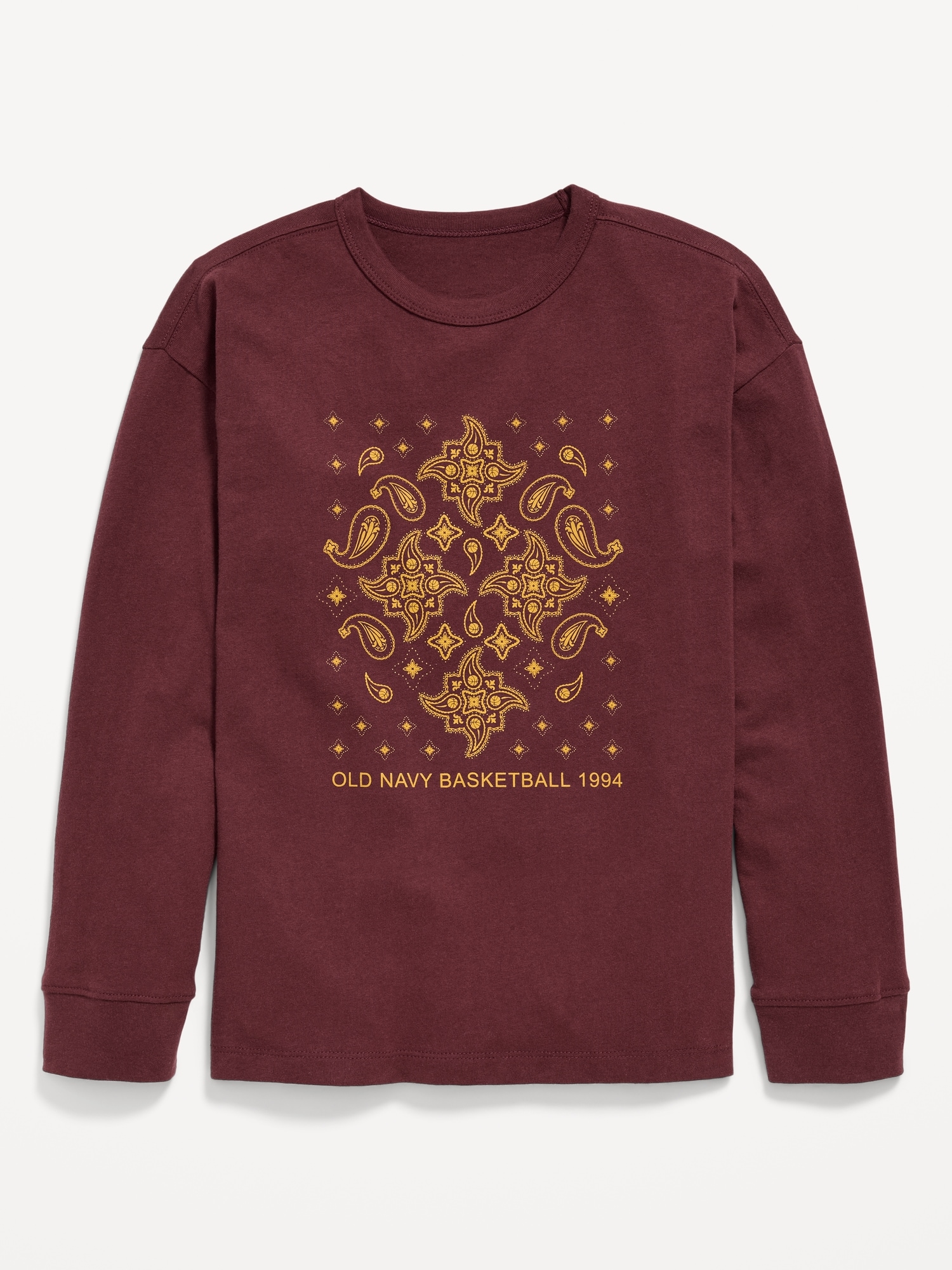 Oversized Long-Sleeve Graphic T-Shirt for Boys