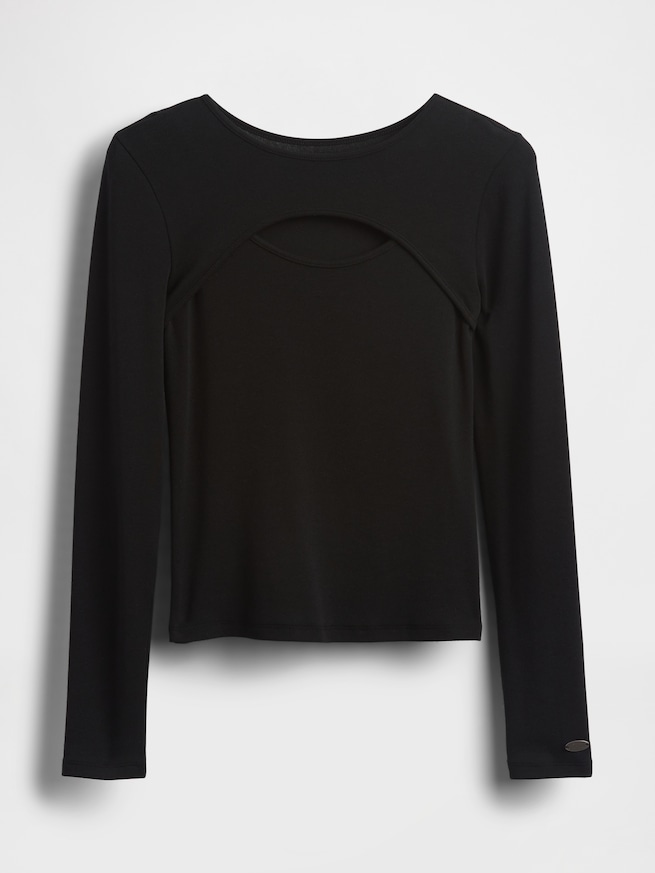 モダン カットアウトTシャツ-5