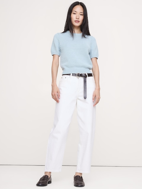 T-SHIRT EN TRICOT DE COTON