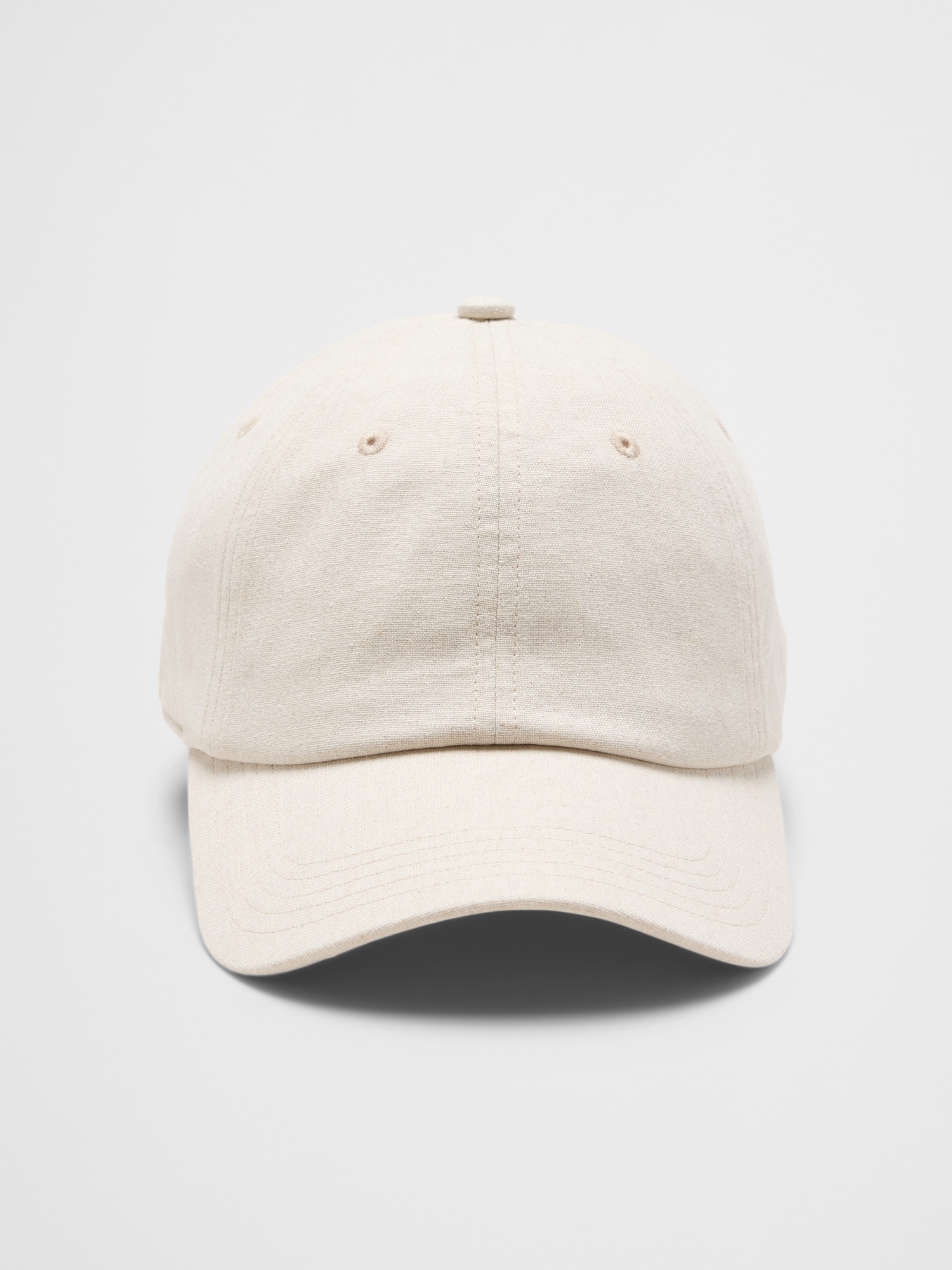 Linen-Blend Baseball Cap