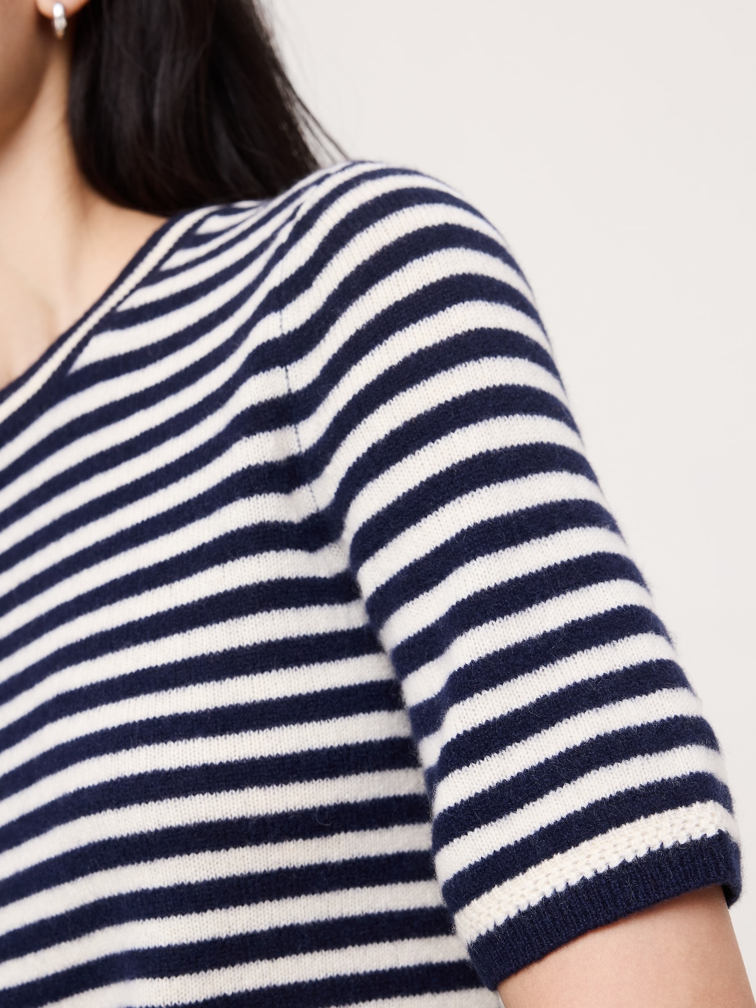 ライトウェイト カシミヤ ショートスリーブ セーター-3