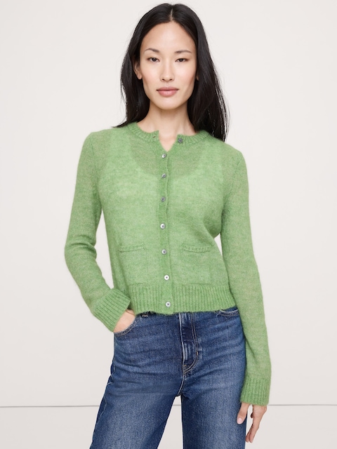CARDIGAN EN MÉLANGE D'ALPAGA ITALIEN