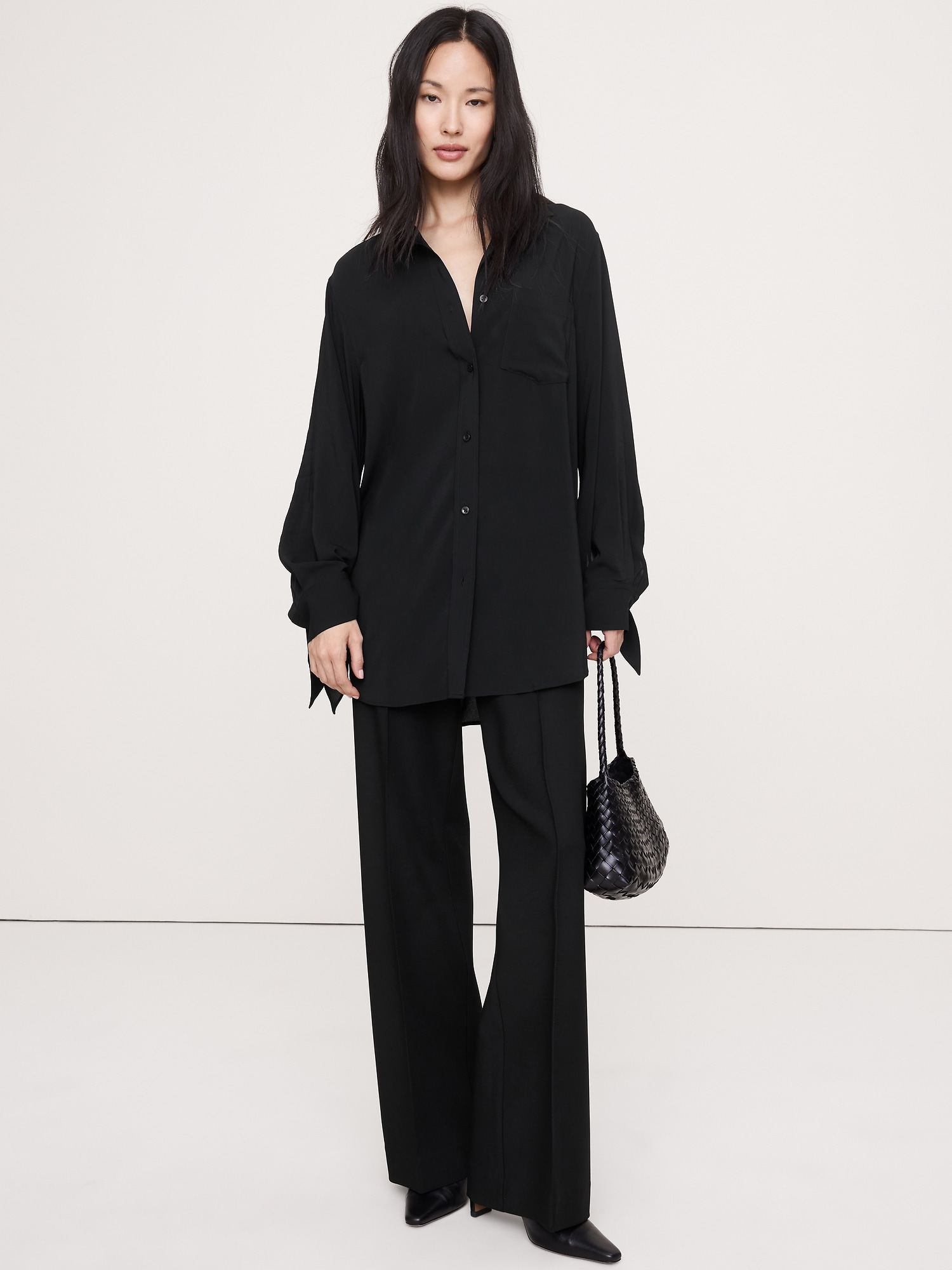 ジョーゼット タイカフ シャツ-0