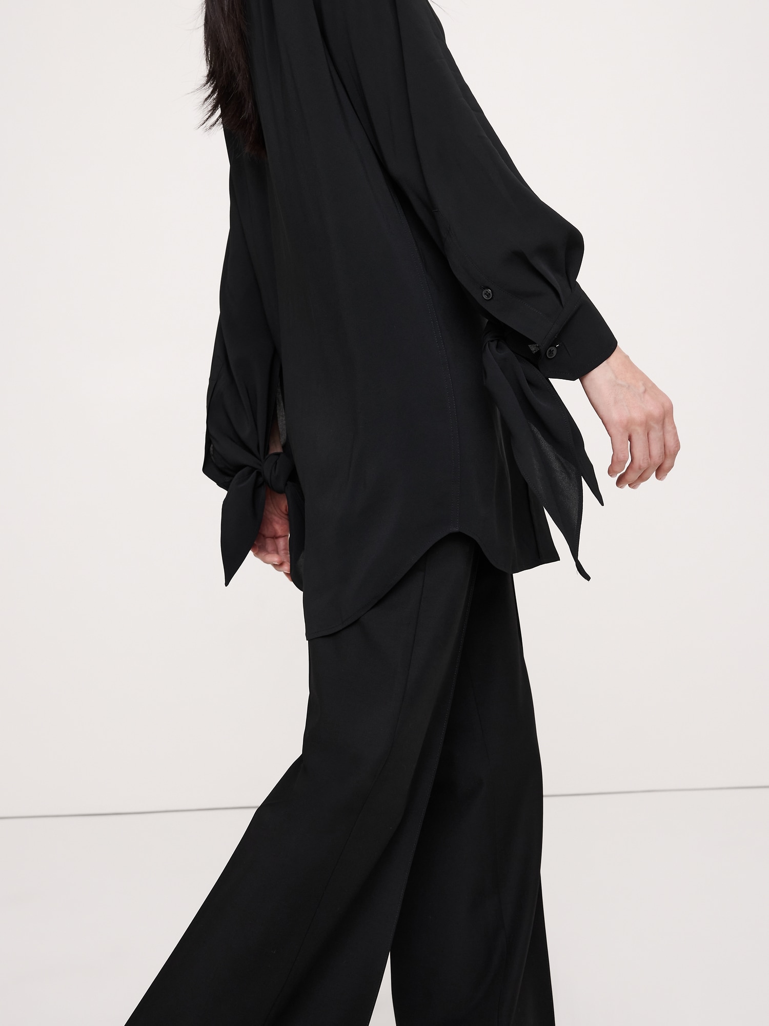 ジョーゼット タイカフ シャツ-2