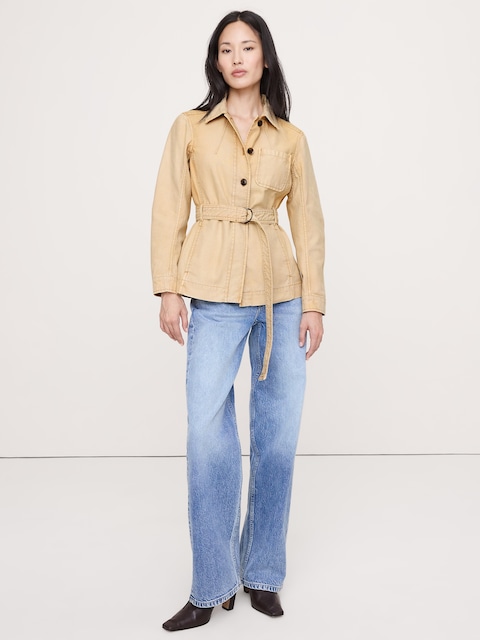 VESTE-CHEMISE EN TOILE DE COTON