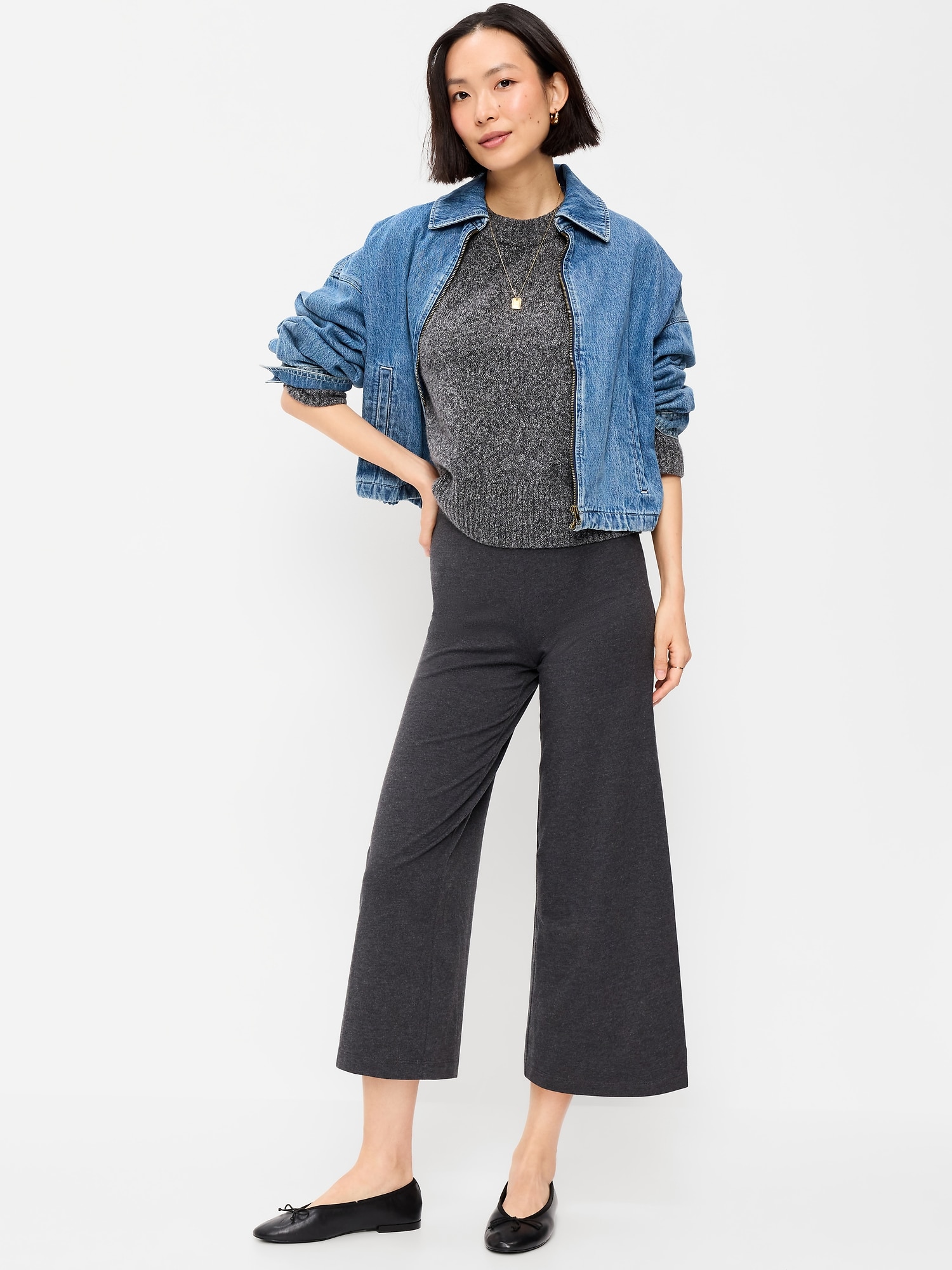 Wide Leg Faux Leather Pants | Old Navy