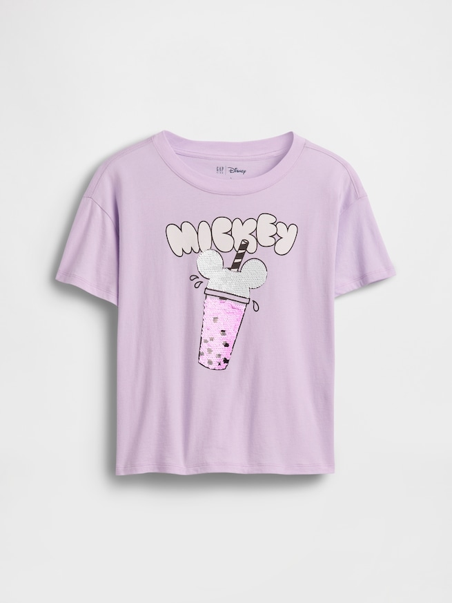 GapKids &times; ディズニー オーバーサイズ フリッピー変身スパンコール グラフィックTシャツ-1