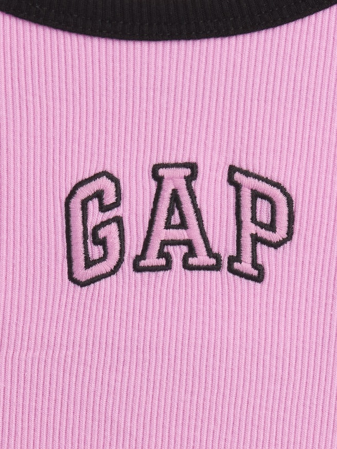 GAPロゴ リブ リンガーTシャツ (キッズ)-3
