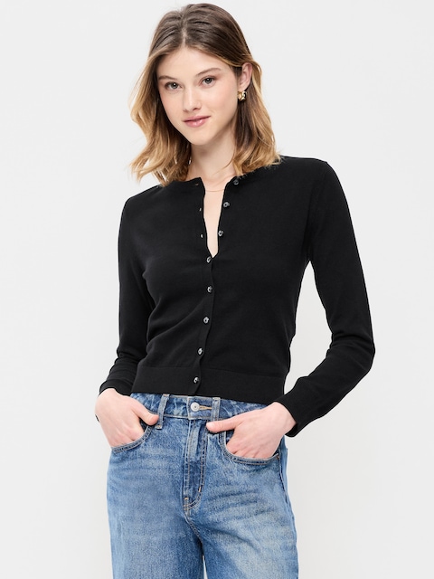 SoSoft Lite Cropped Crew-Neck Cardigan