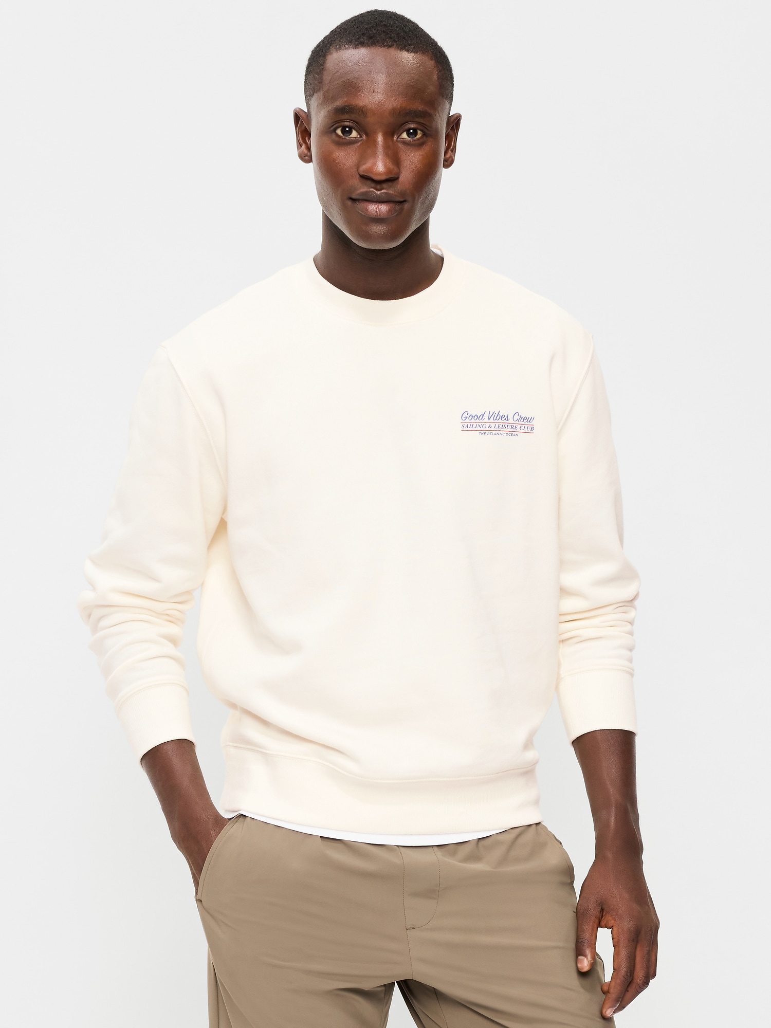 CHANDAIL EN COTON OUATÉ SURDIMENSIONNÉ À IMPRIMÉ PREMIÈRE NÉCESSITÉ