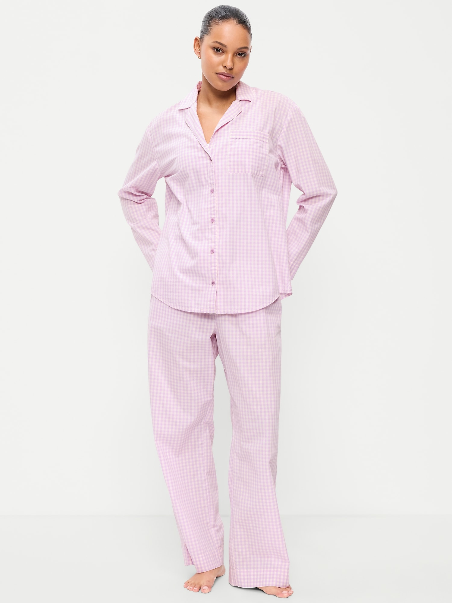 Poplin Pajama Pant Set