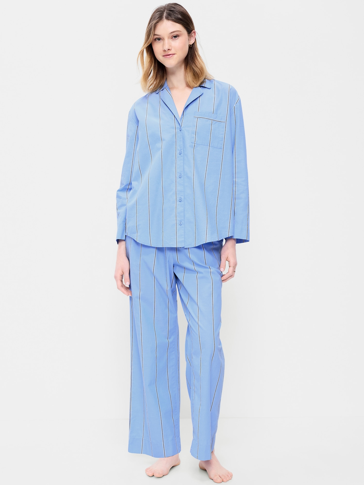 Poplin Pajama Pant Set