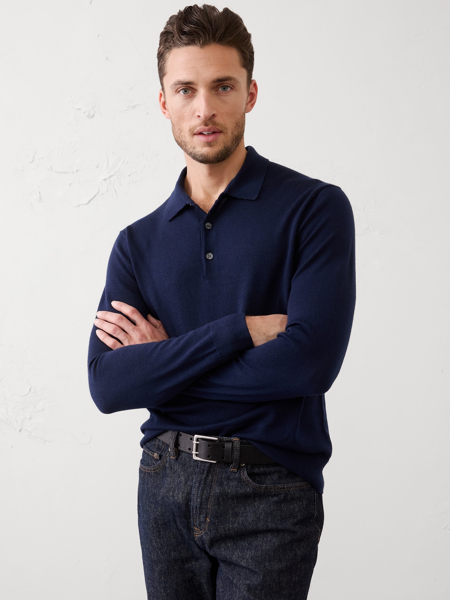 Merino Wool Sweater Polo