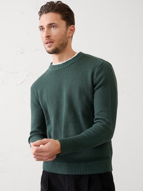 Plaited Crew-Neck Sweater