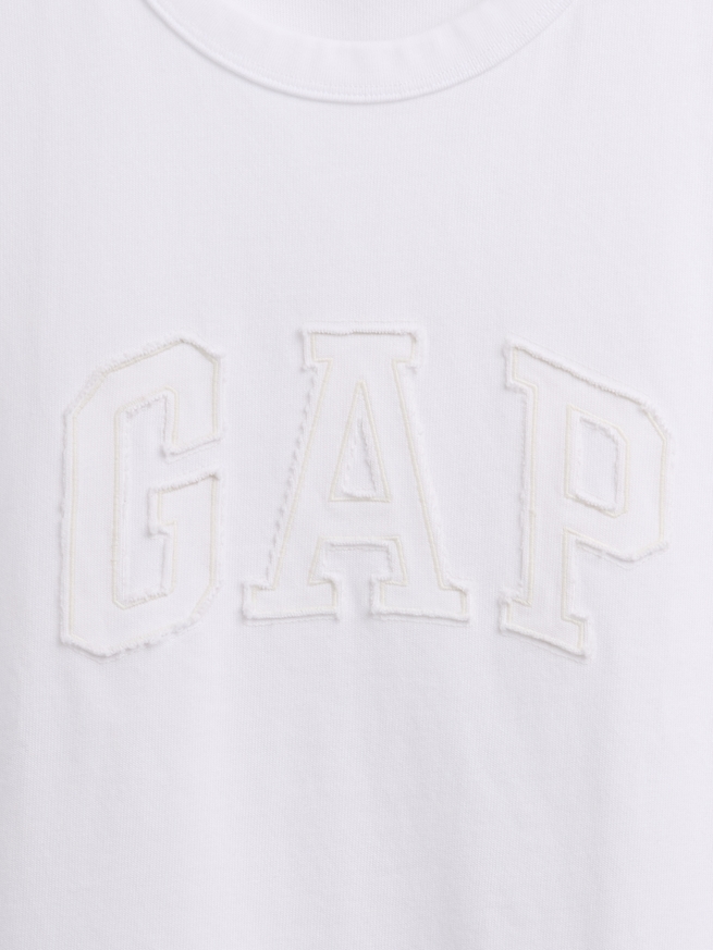 ヘビーウェイト リラックスフィット GAPロゴ クロップドTシャツ-1