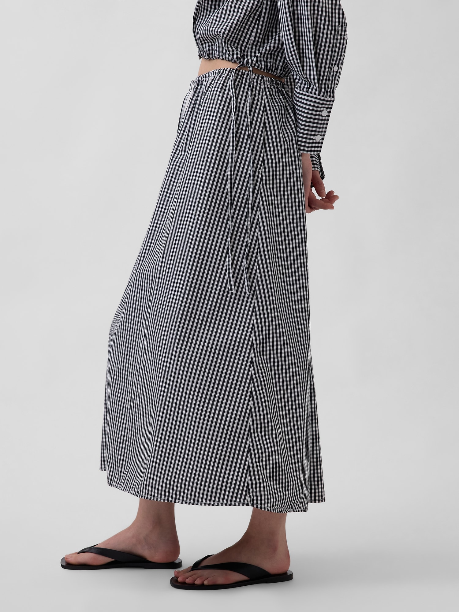 ポプリン イージーウエストマキシスカート-3