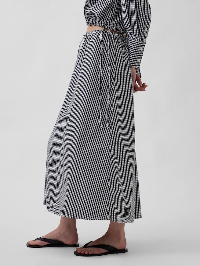 ポプリン イージーウエストマキシスカート-3