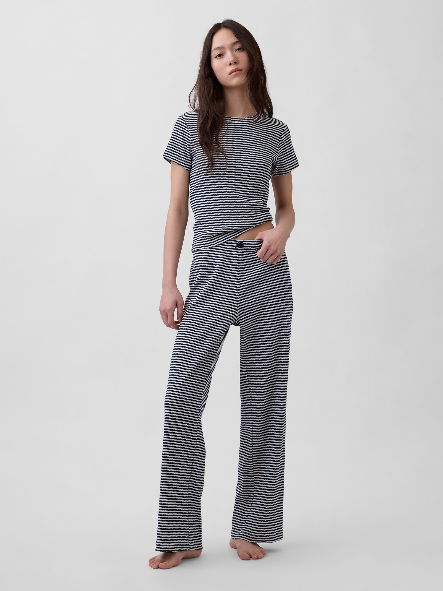 PANTALON DE PYJAMA EN TRICOT POINTELLE