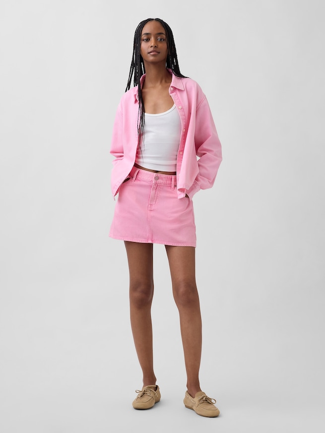 ウルトラソフトデニム ミニスカート-0