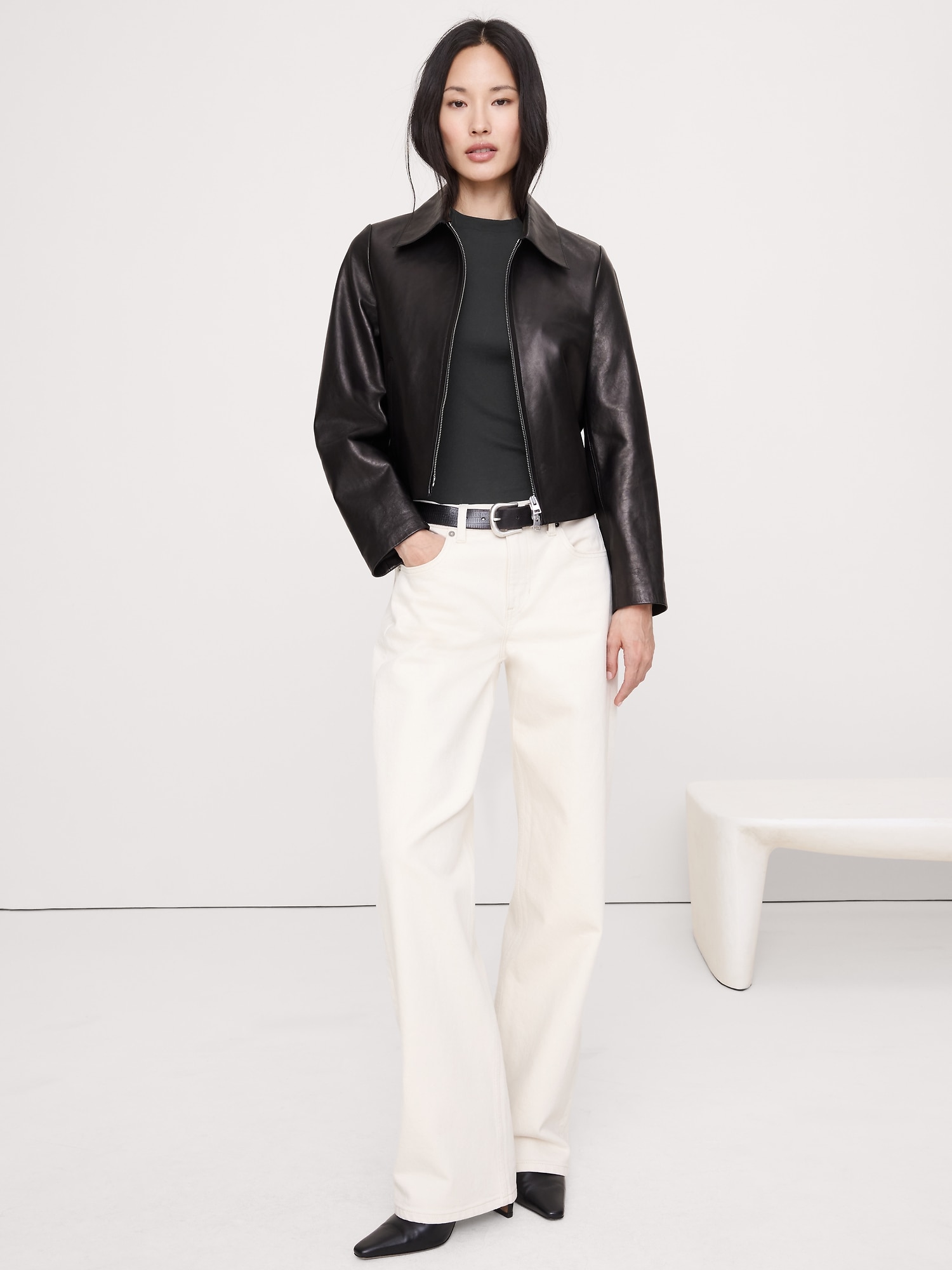 エアリー コットン モックネック Tシャツ-2