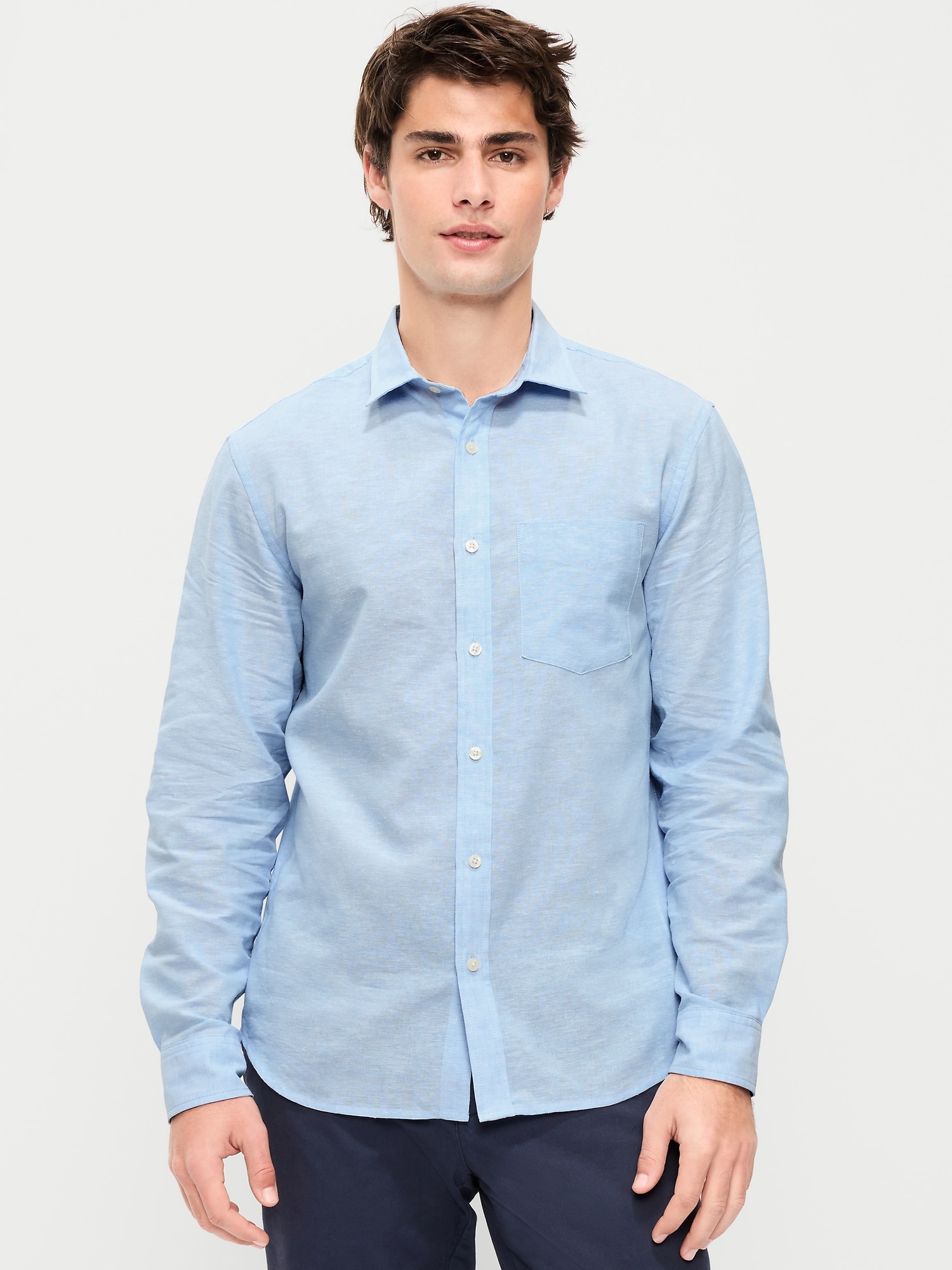 CHEMISE COUPE CLASSIQUE EN MÉLANGE DE LIN