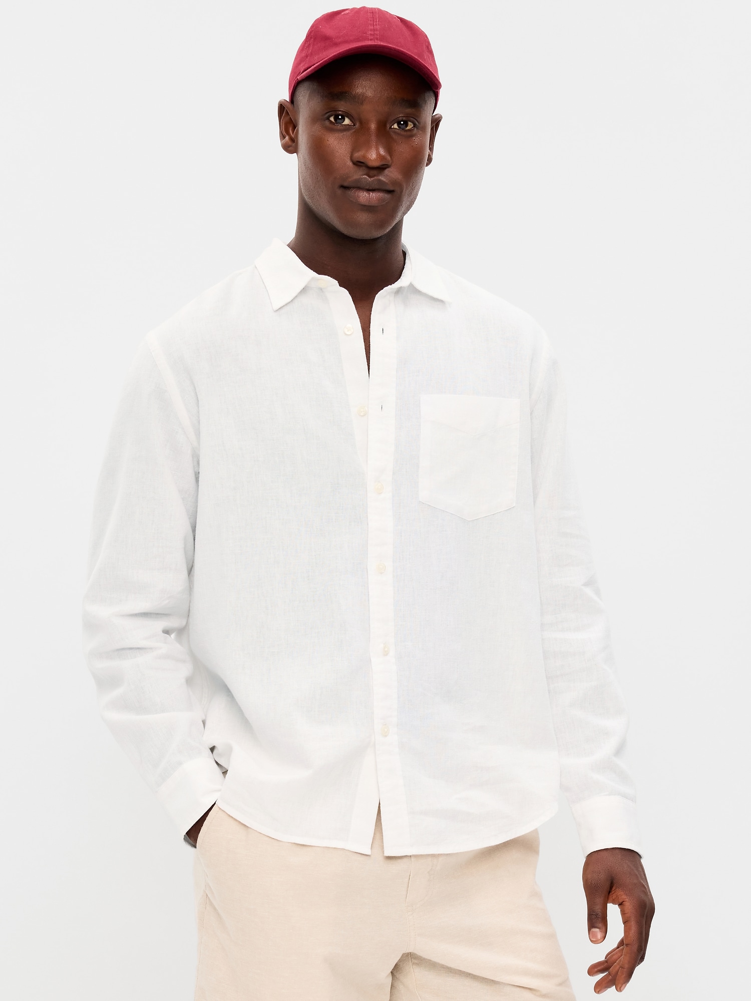 CHEMISE COUPE CLASSIQUE EN MÉLANGE DE LIN