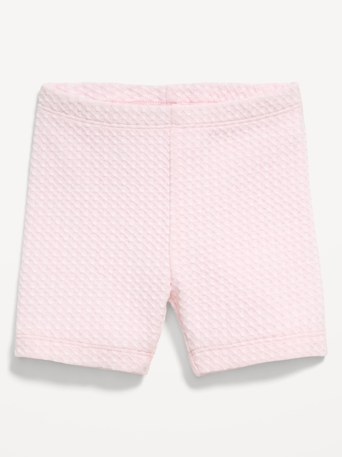 Textured Biker Shorts for Toddler Girls