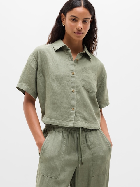 Retreat Linen Short Sleeve Shirt