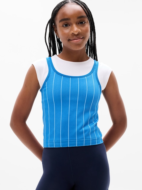 Athleta Girl Rise Above Rib Double Up Tee