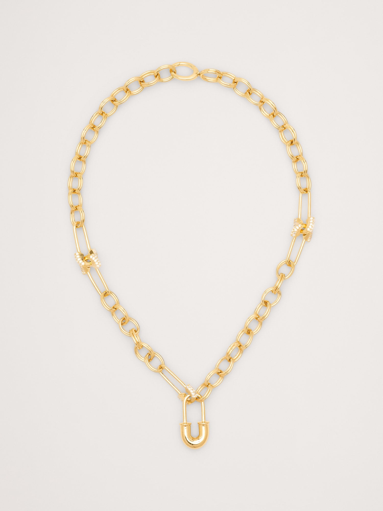 CHAÎNE À ÉPINGLES DE SÛRETÉ AVEC PIERRES DU RHIN